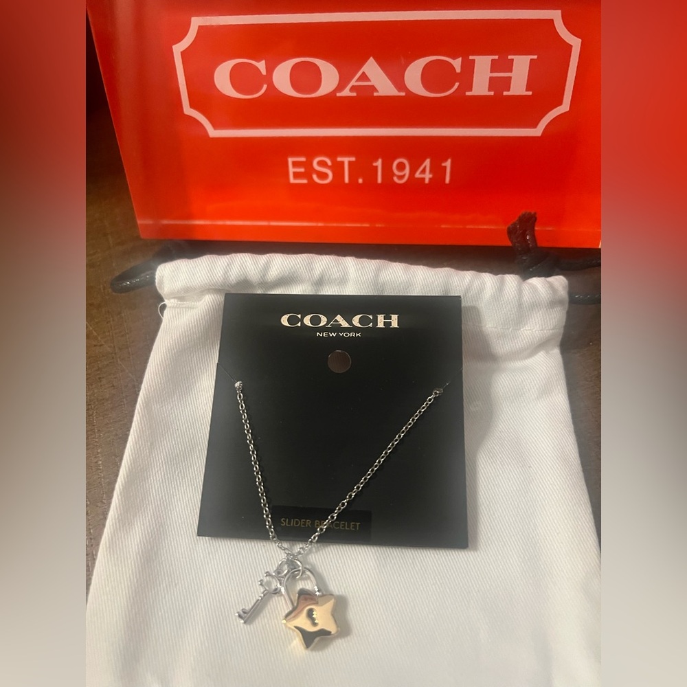 Coach Star Lock and Key Slider Bracelet (New) - Picture 1 of 6